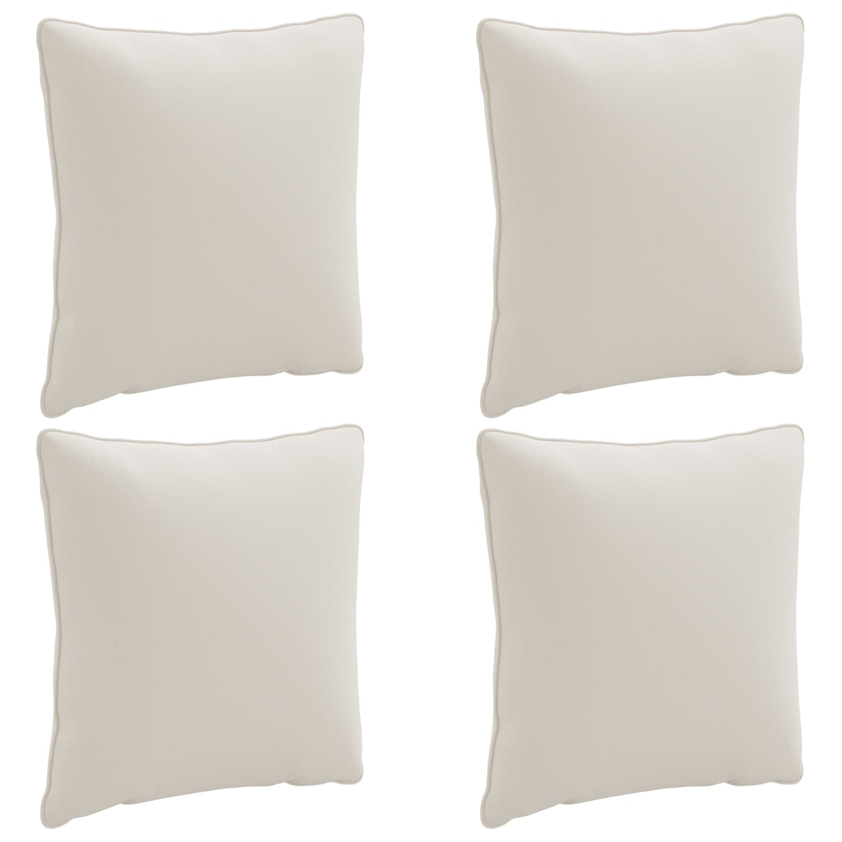 4-Piece Back Cushions PUTTEN 4 pcs 100% Polyester White