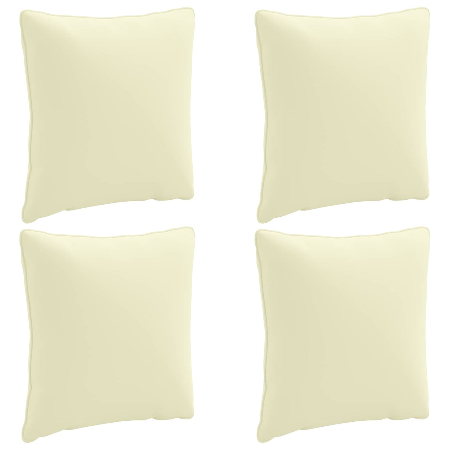 4-Piece Back Cushions PUTTEN 4 pcs 100% Polyester Cream