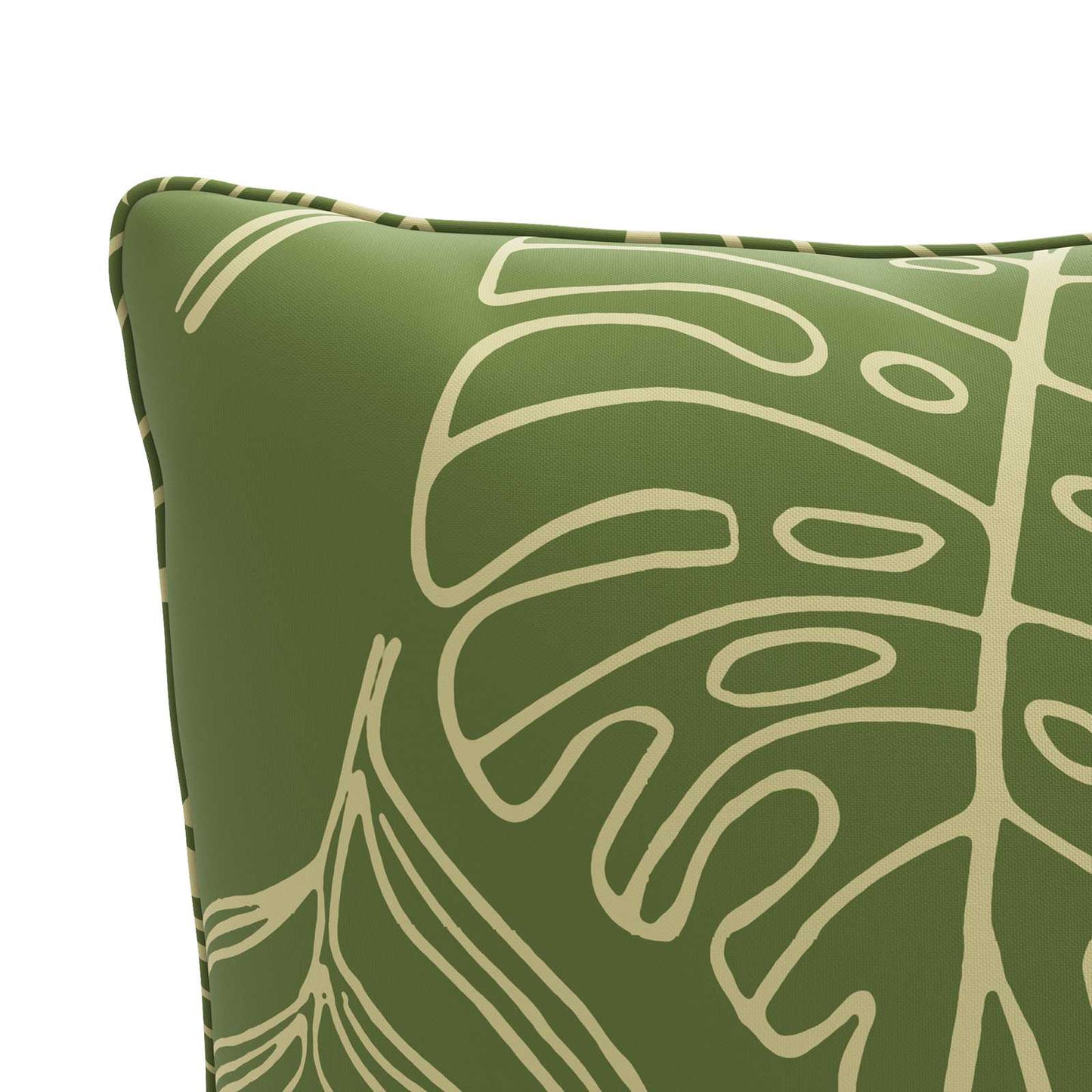4-Piece Back Cushions PUTTEN 4 pcs 100% Polyester Leaf Design