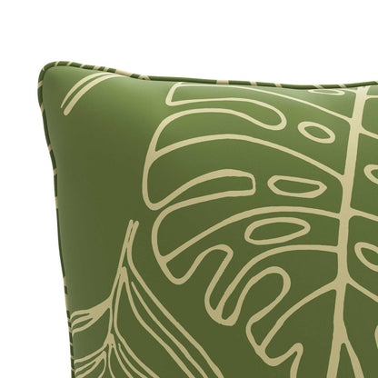 4-Piece Back Cushions PUTTEN 4 pcs 100% Polyester Leaf Design