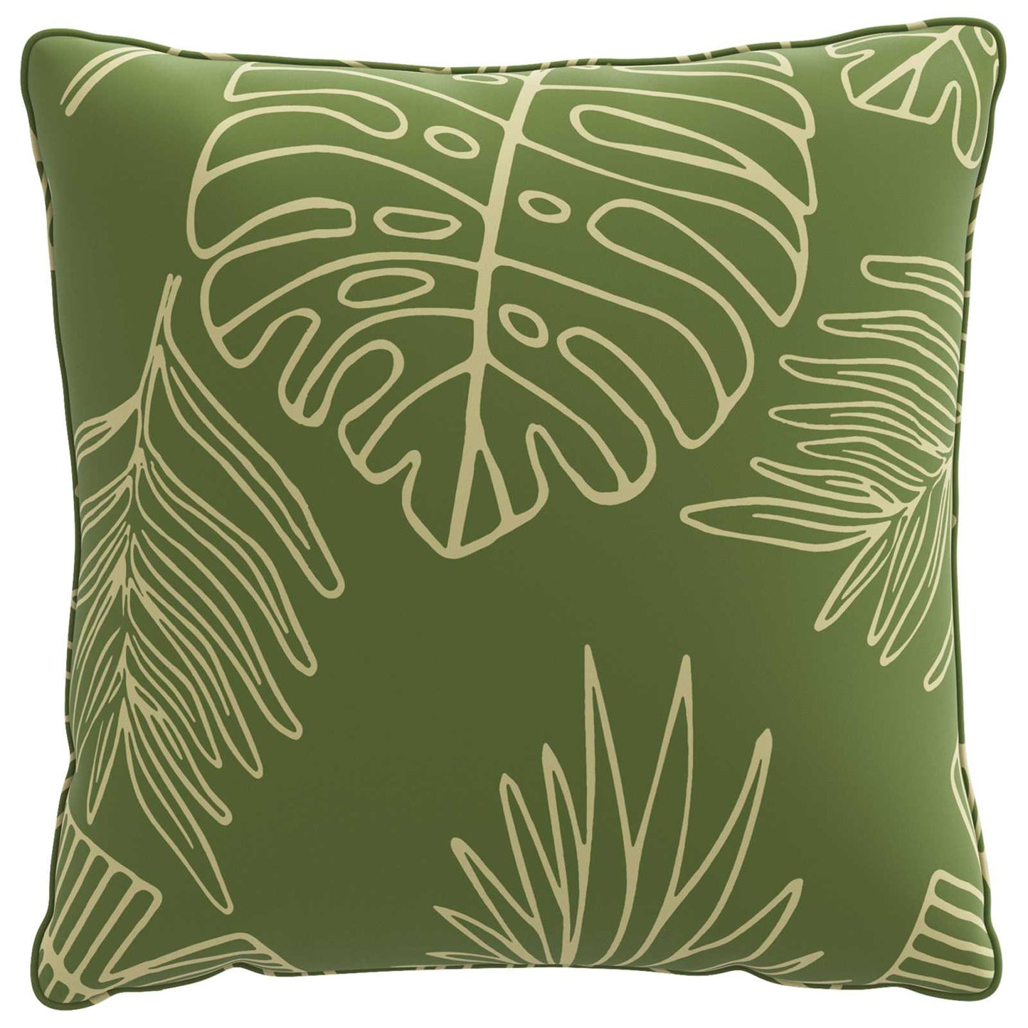 4-Piece Back Cushions PUTTEN 4 pcs 100% Polyester Leaf Design