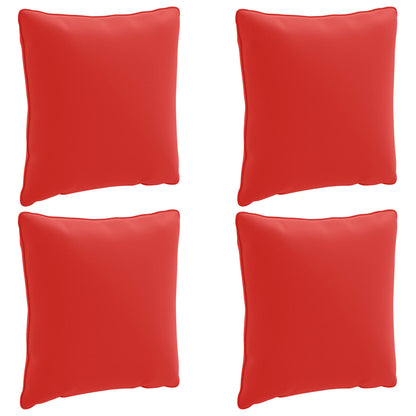 4-Piece Back Cushions PUTTEN 4 pcs 100% Polyester Red