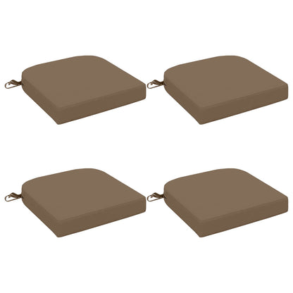 4-Piece Seat Cushions SOEST 4 pcs 100% Polyester Taupe