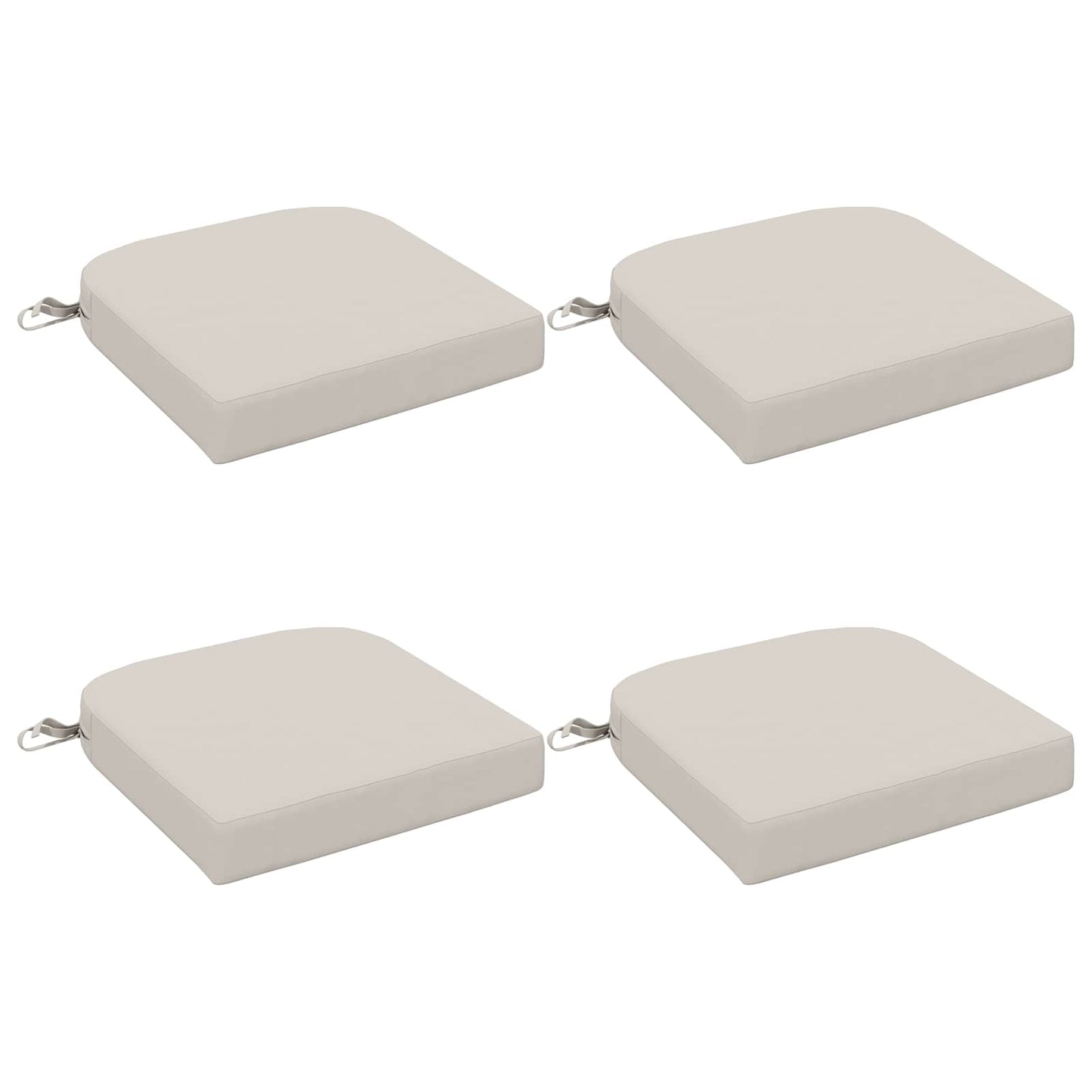 4-Piece Seat Cushions SOEST 4 pcs 100% Polyester White