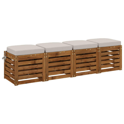 4-Piece Seat Cushions SOEST 4 pcs 100% Polyester White