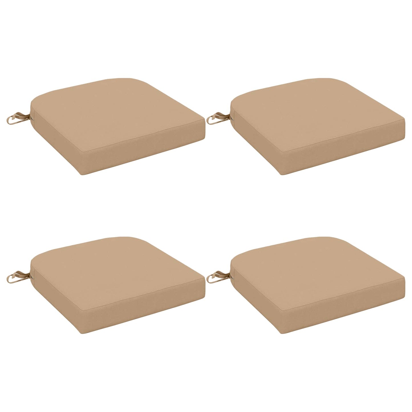 4-Piece Seat Cushions SOEST 4 pcs 100% Polyester Sand