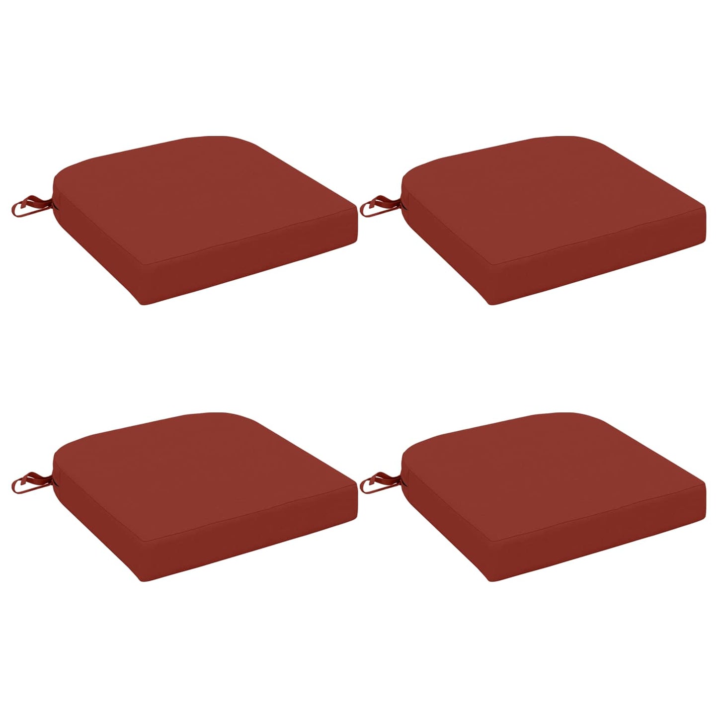 4-Piece Seat Cushions SOEST 4 pcs 100% Polyester Red