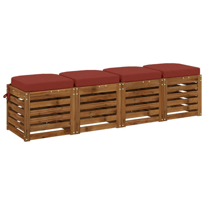 4-Piece Seat Cushions SOEST 4 pcs 100% Polyester Red