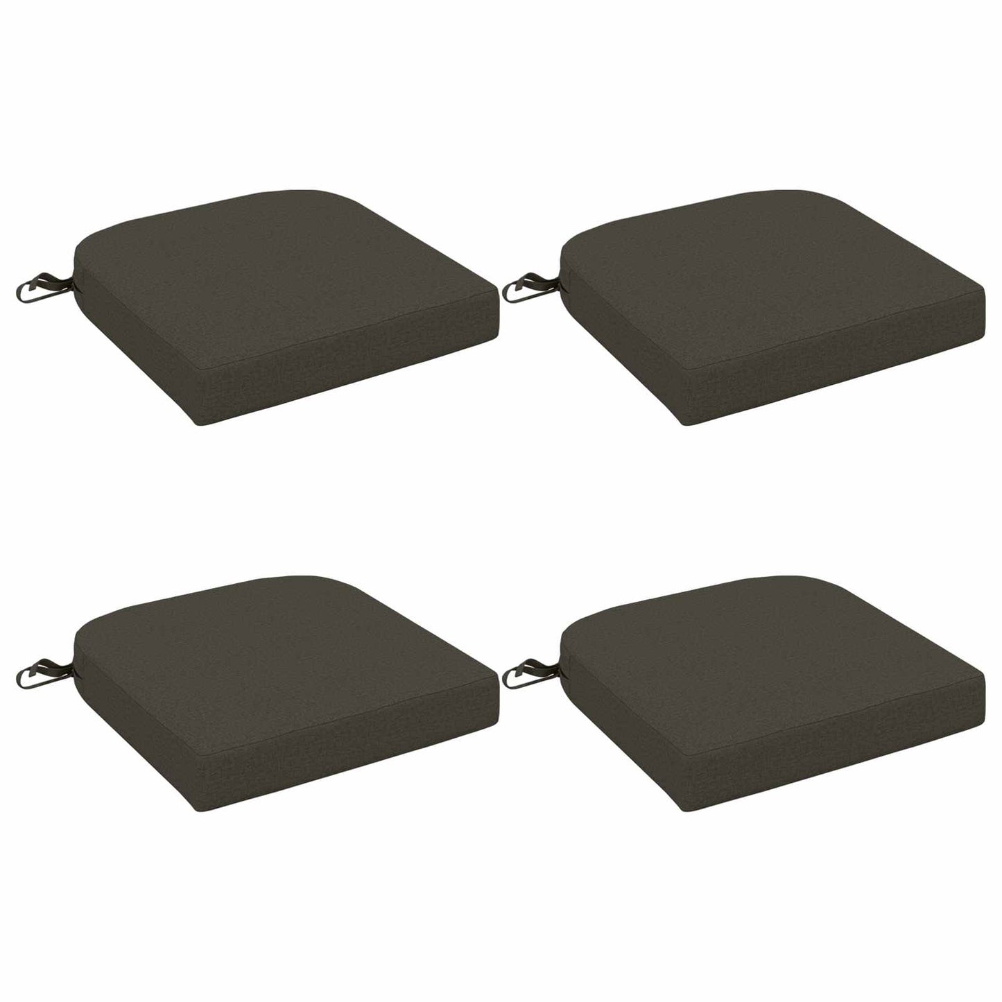 4-Piece Seat Cushions SOEST 4 pcs 100% Polyester Anthracite