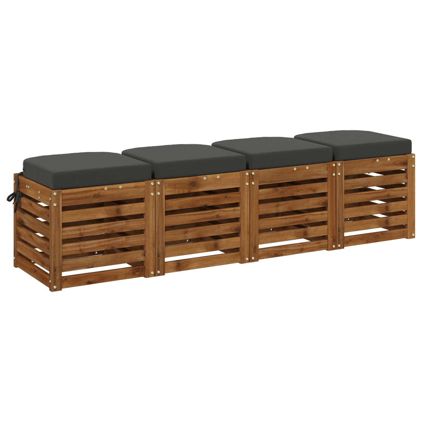 4-Piece Seat Cushions SOEST 4 pcs 100% Polyester Anthracite
