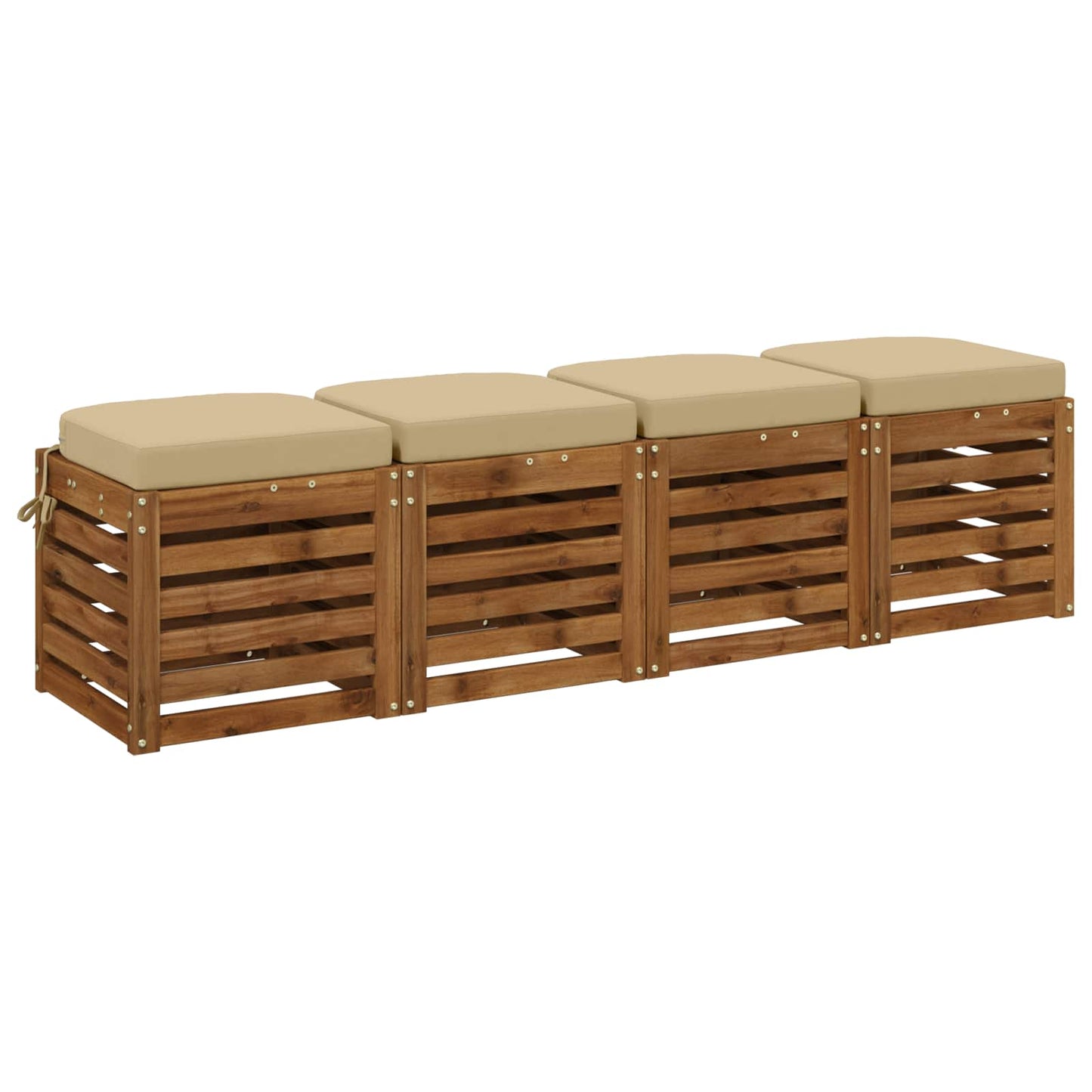 4-Piece Seat Cushions SOEST 4 pcs 100% Polyester Beige