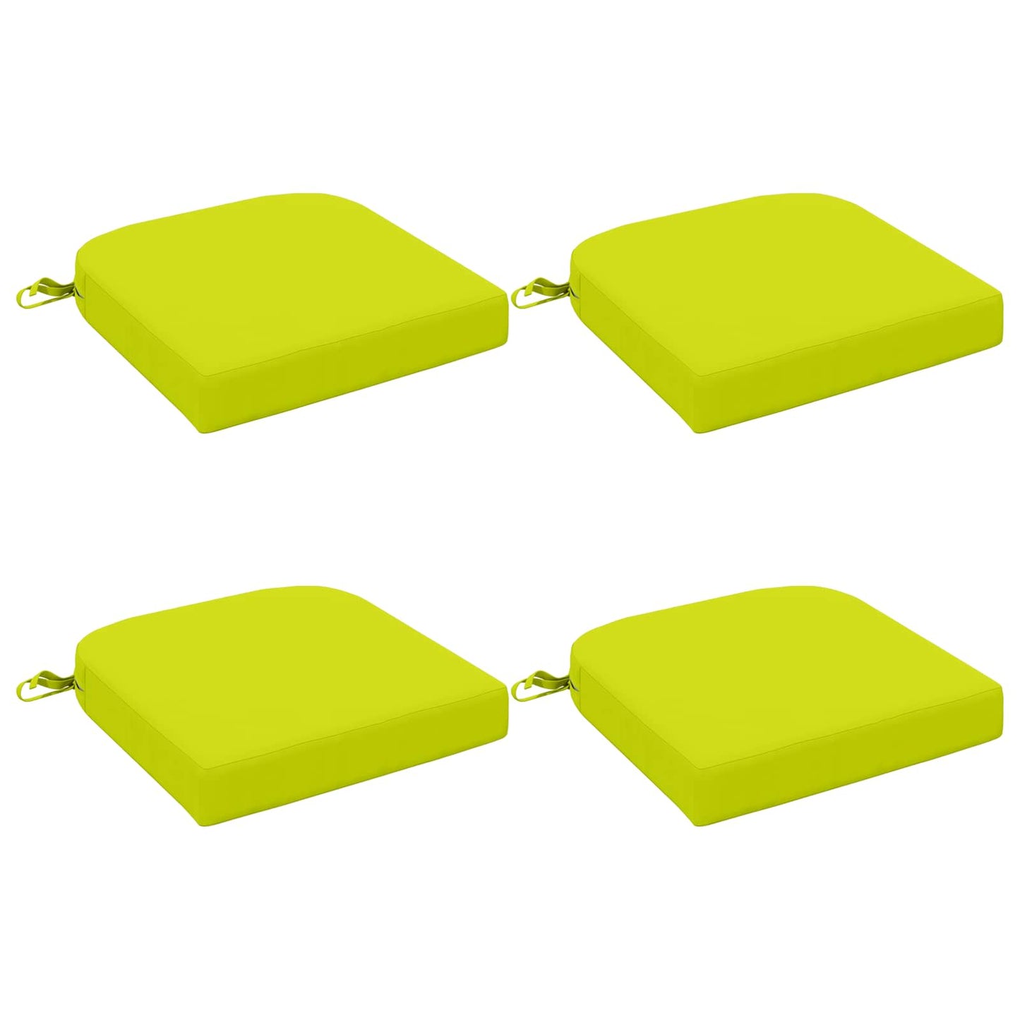 4-Piece Seat Cushions SOEST 4 pcs 100% Polyester Bright Green