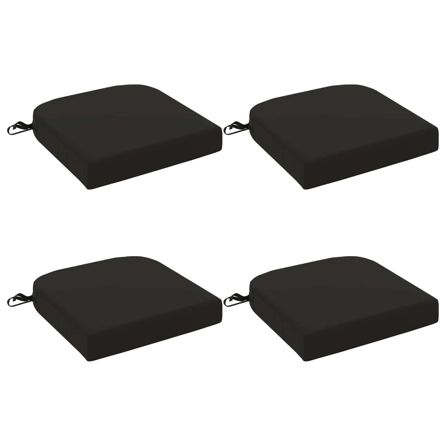 4-Piece Seat Cushions SOEST 4 pcs 100% Polyester Black