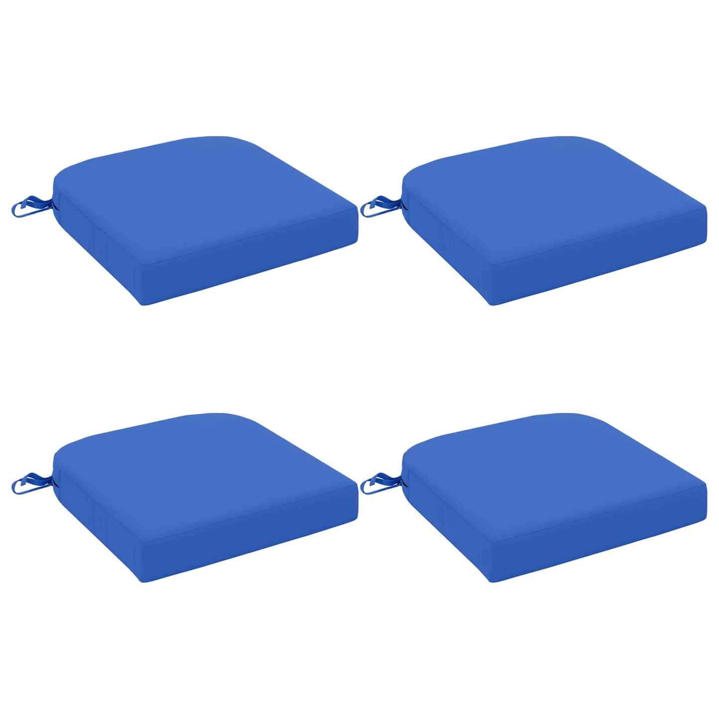 4-Piece Seat Cushions SOEST 4 pcs 100% Polyester Royal Blue