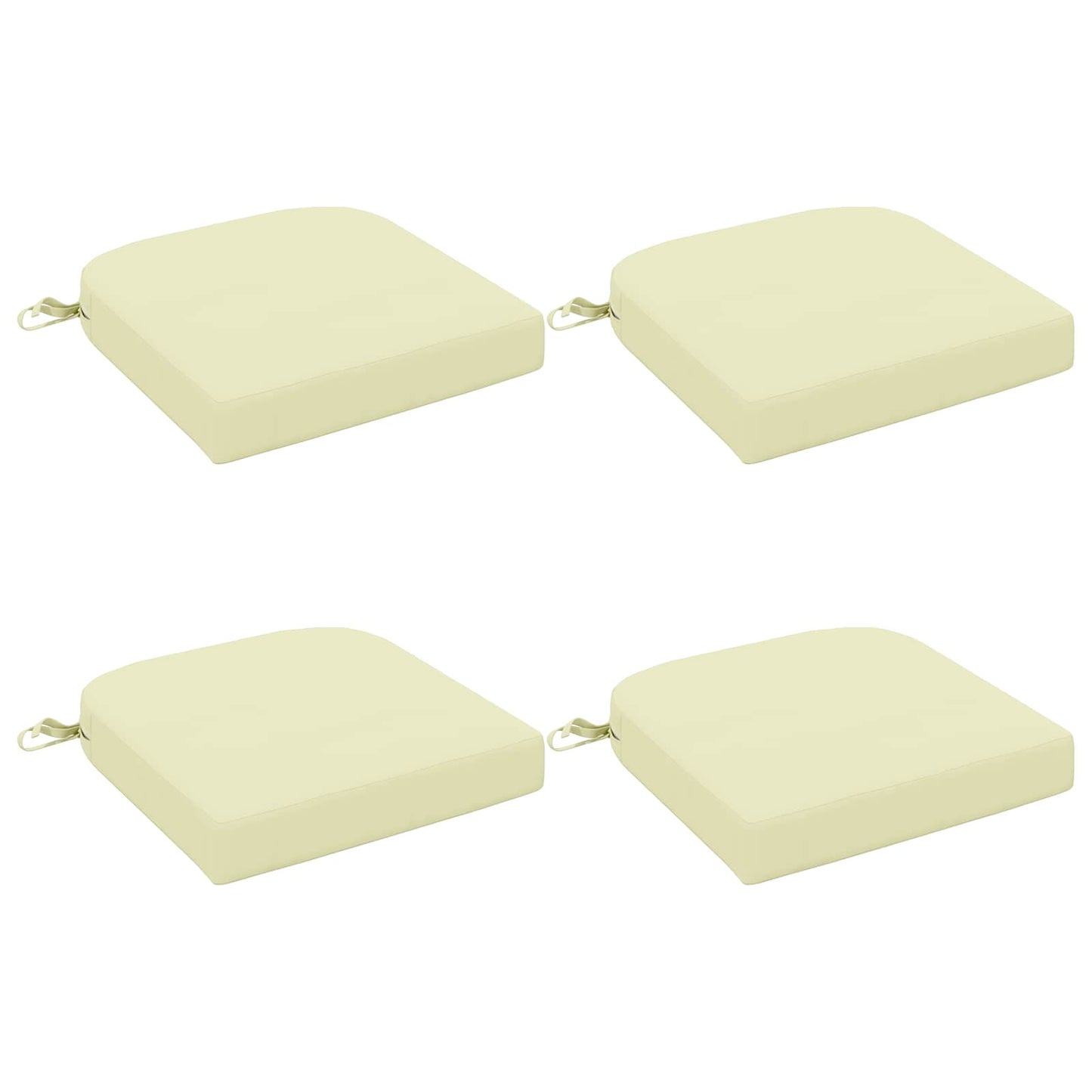 4-Piece Seat Cushions SOEST 4 pcs 100% Polyester Cream