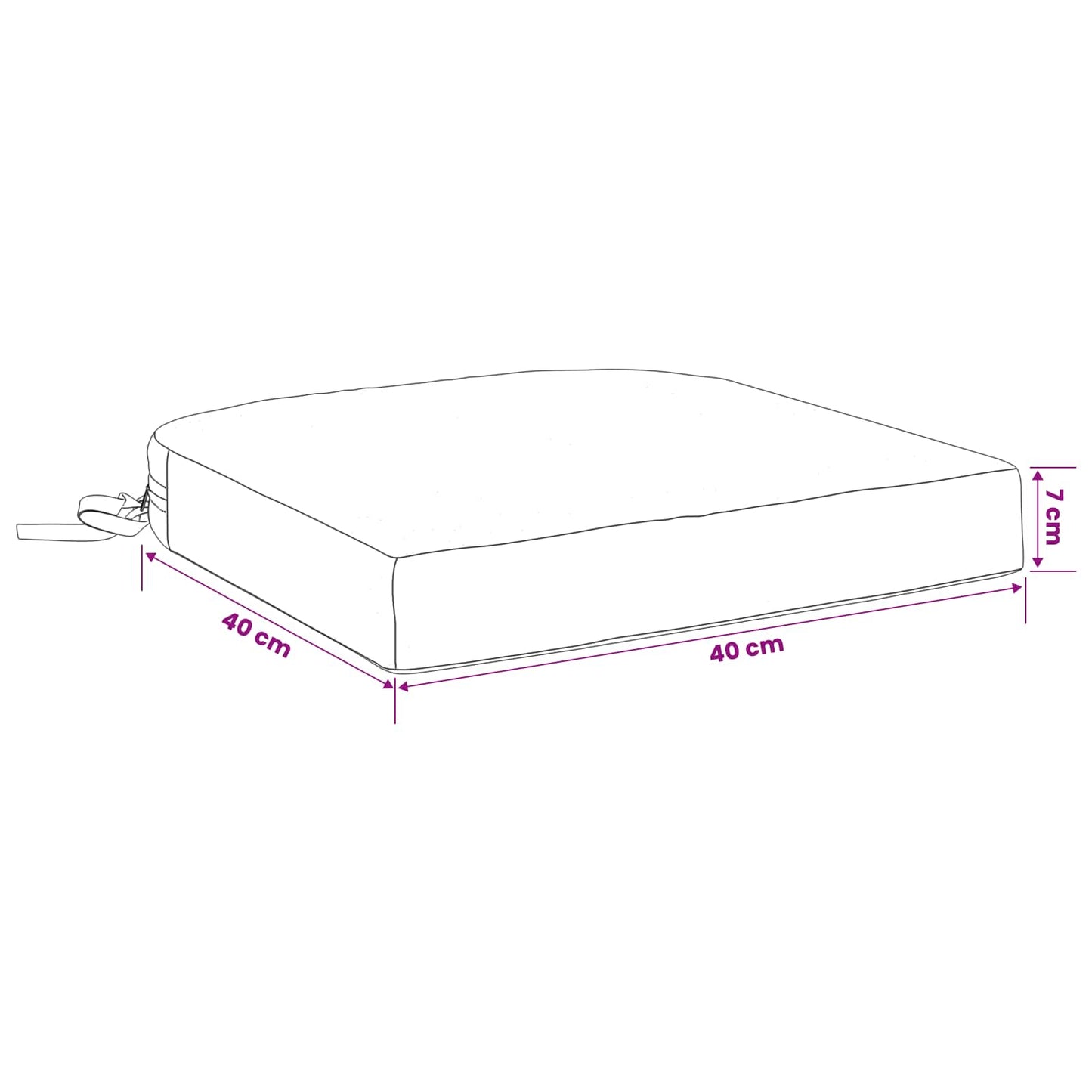 4-Piece Seat Cushions SOEST 4 pcs 100% Polyester Cream