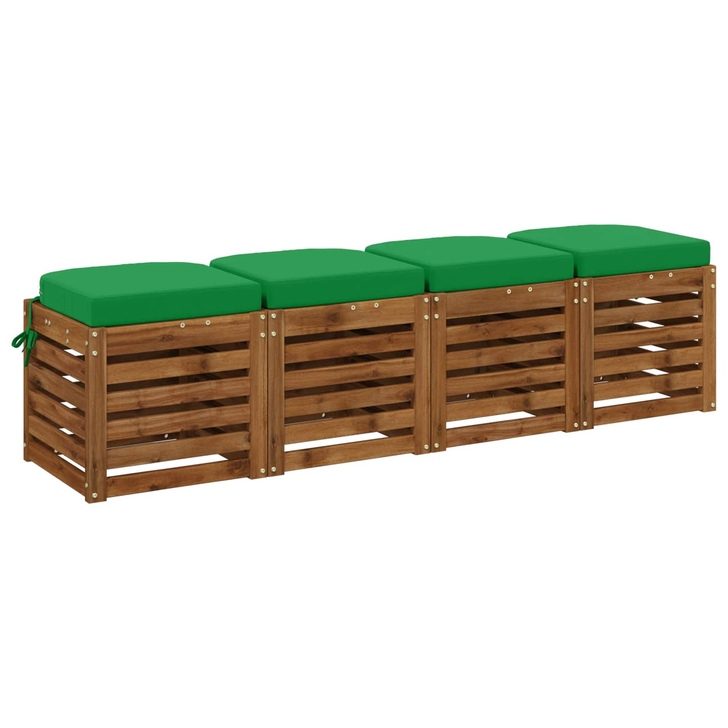 4-Piece Seat Cushions SOEST 4 pcs 100% Polyester Green