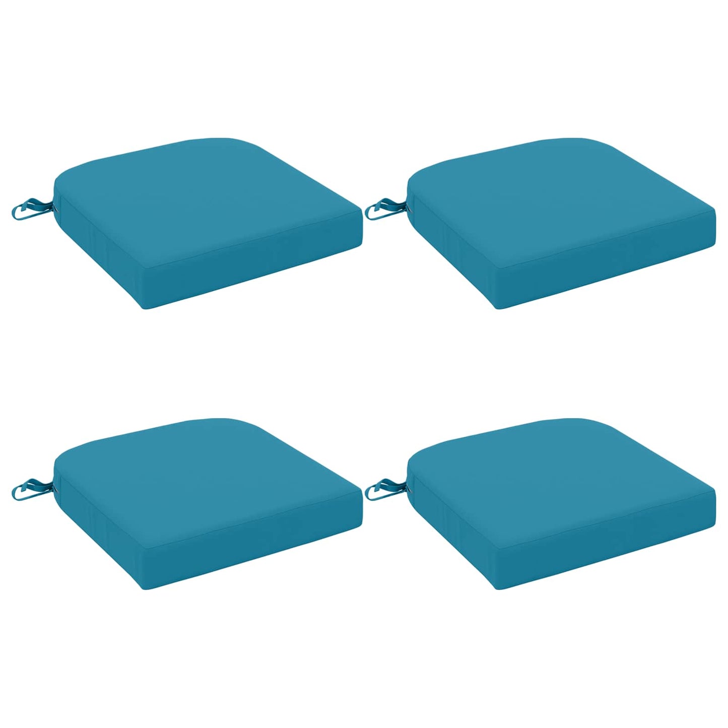 4-Piece Seat Cushions SOEST 4 pcs 100% Polyester Light Blue