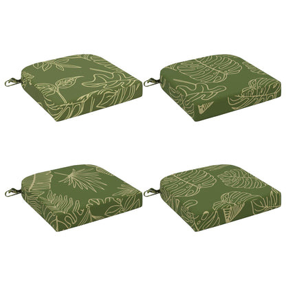 4-Piece Seat Cushions SOEST 4 pcs 100% Polyester Leaf Design