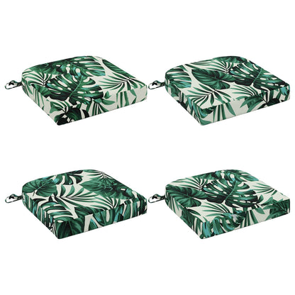 4-Piece Seat Cushions SOEST 4 pcs 100% Polyester Leaf Pattern