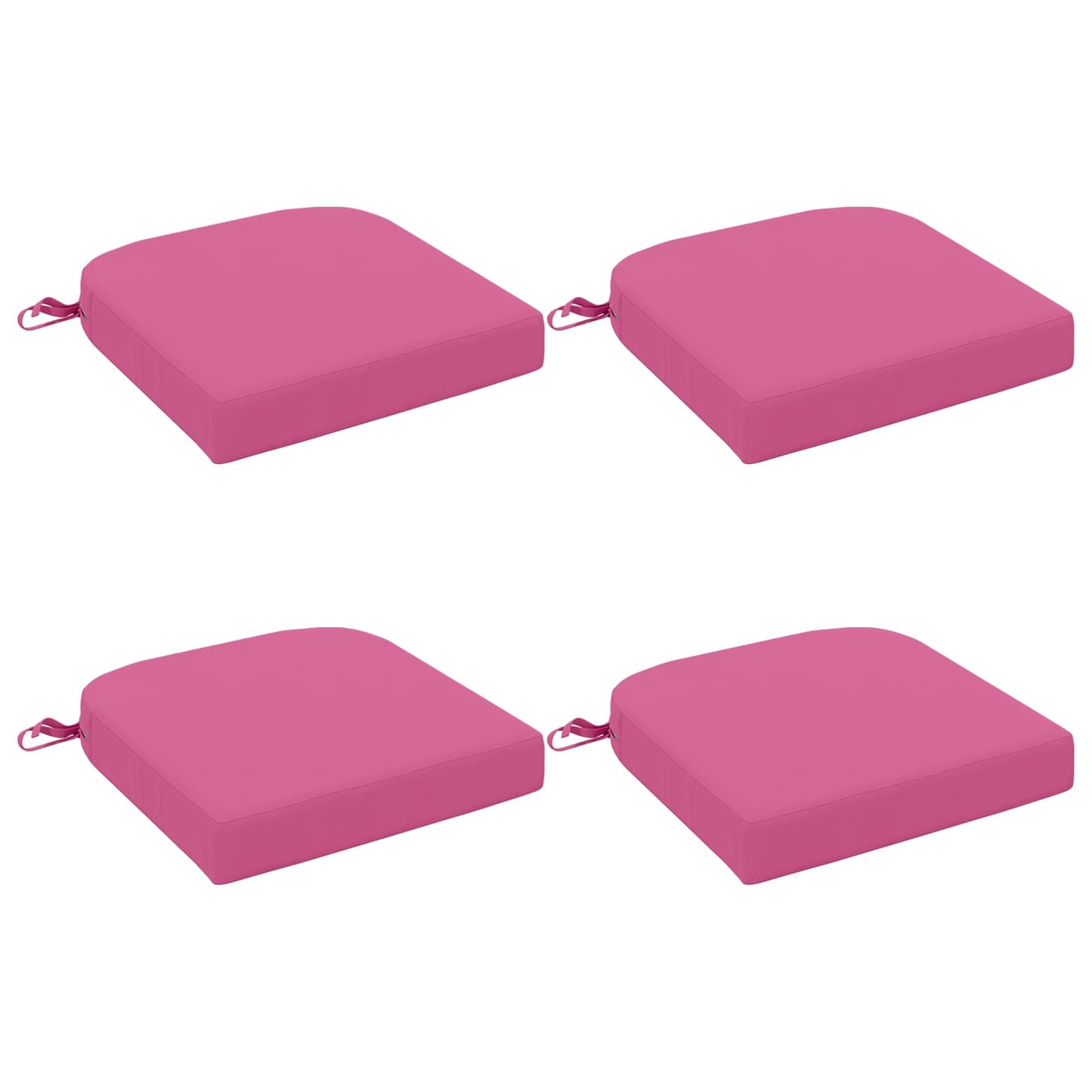 4-Piece Seat Cushions SOEST 4 pcs 100% Polyester Pink