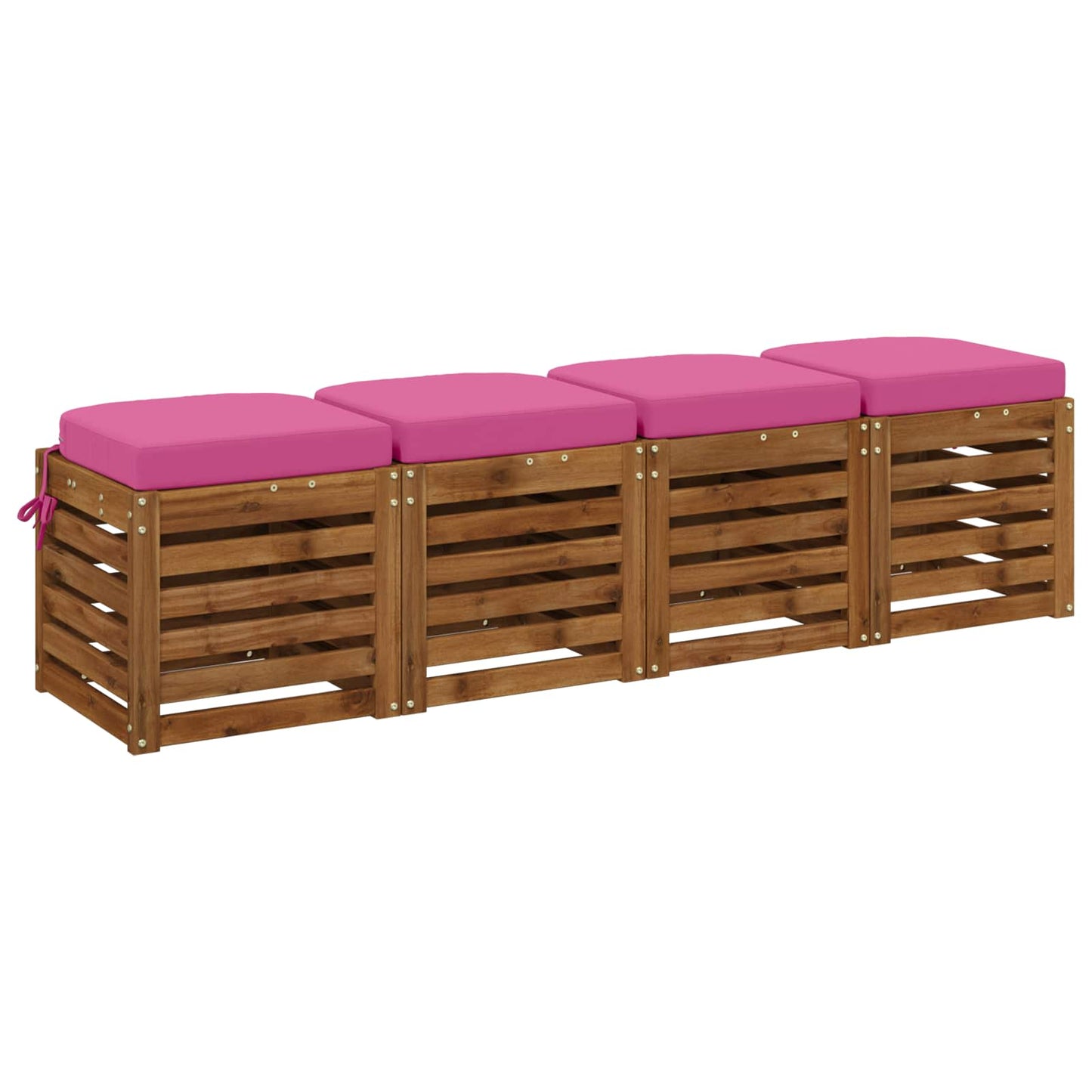 4-Piece Seat Cushions SOEST 4 pcs 100% Polyester Pink