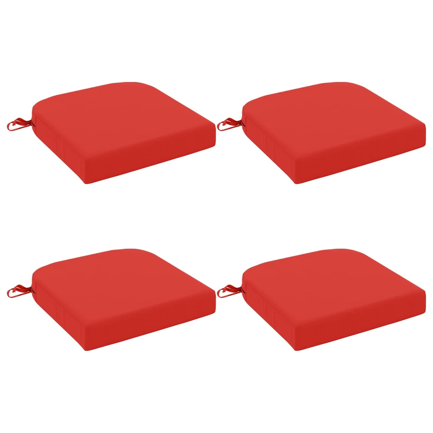 4-Piece Seat Cushions SOEST 4 pcs 100% Polyester Red