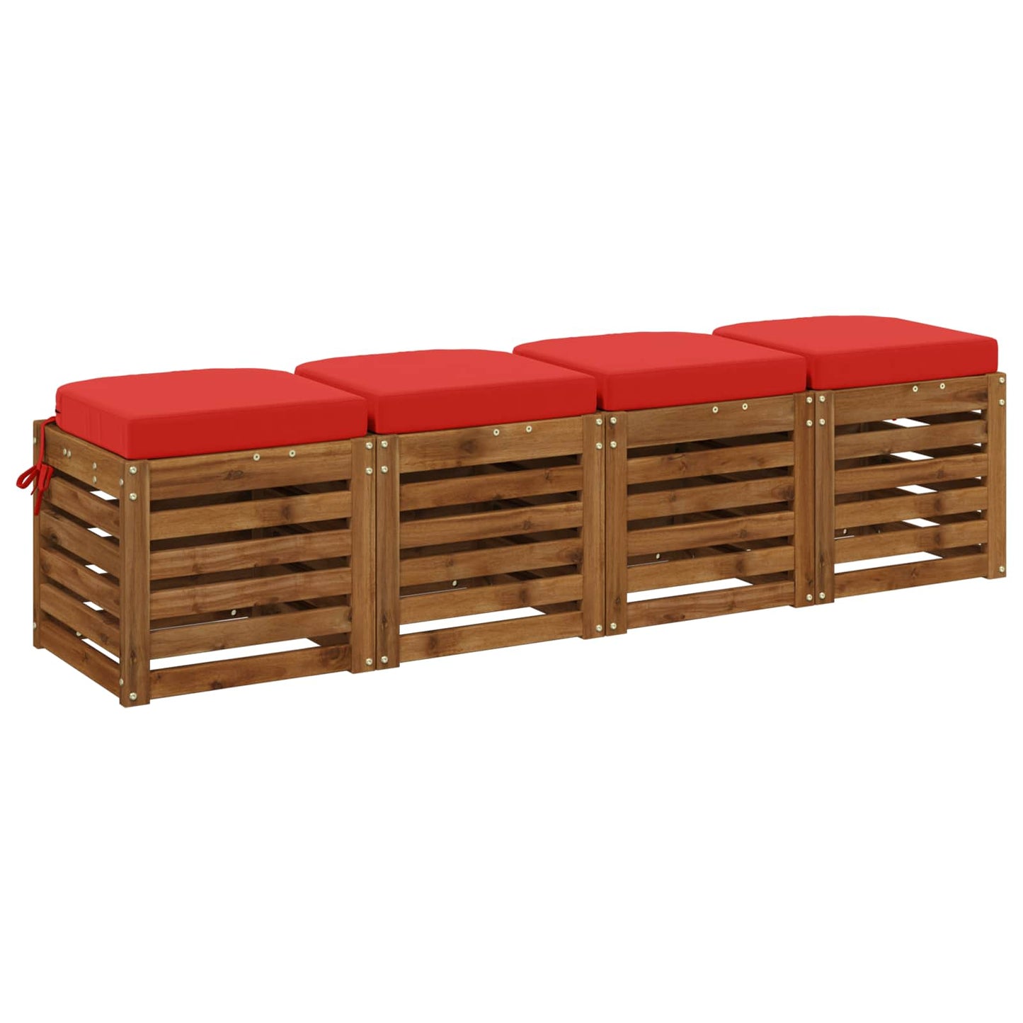 4-Piece Seat Cushions SOEST 4 pcs 100% Polyester Red