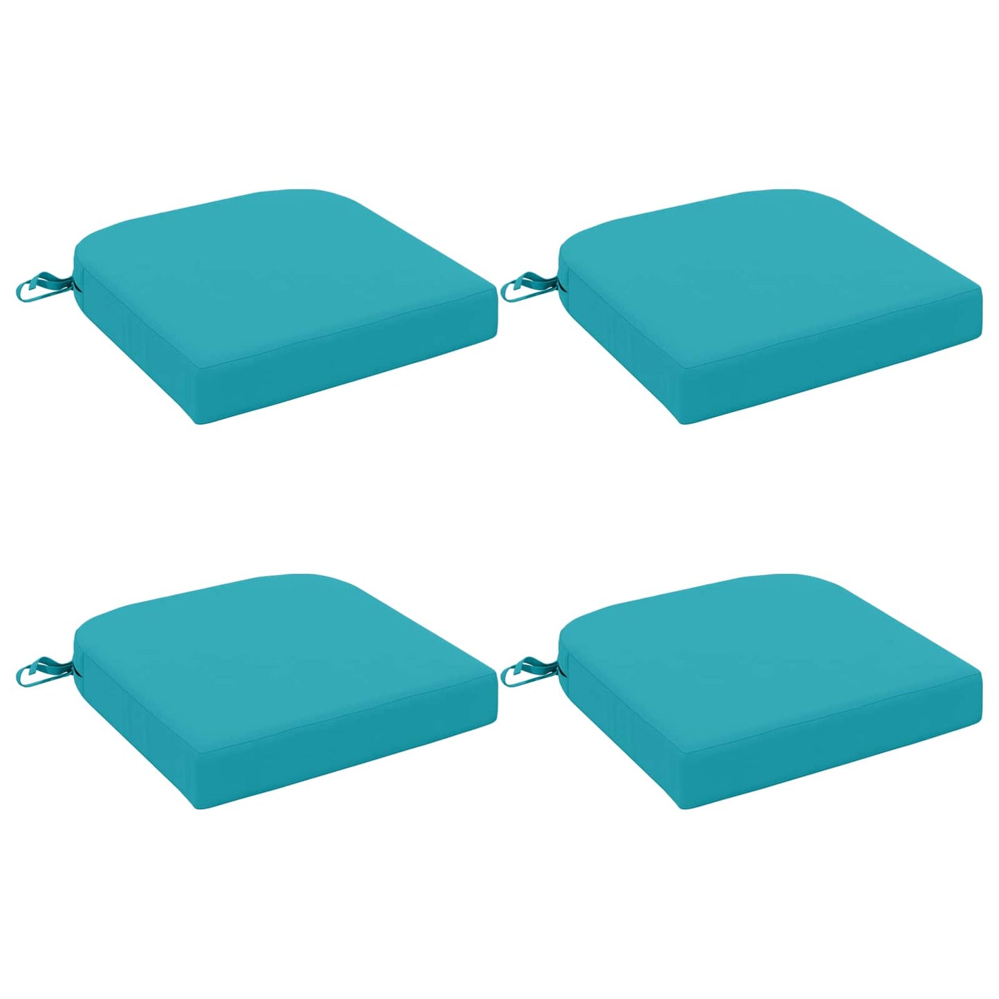 4-Piece Seat Cushions SOEST 4 pcs 100% Polyester Turquoise