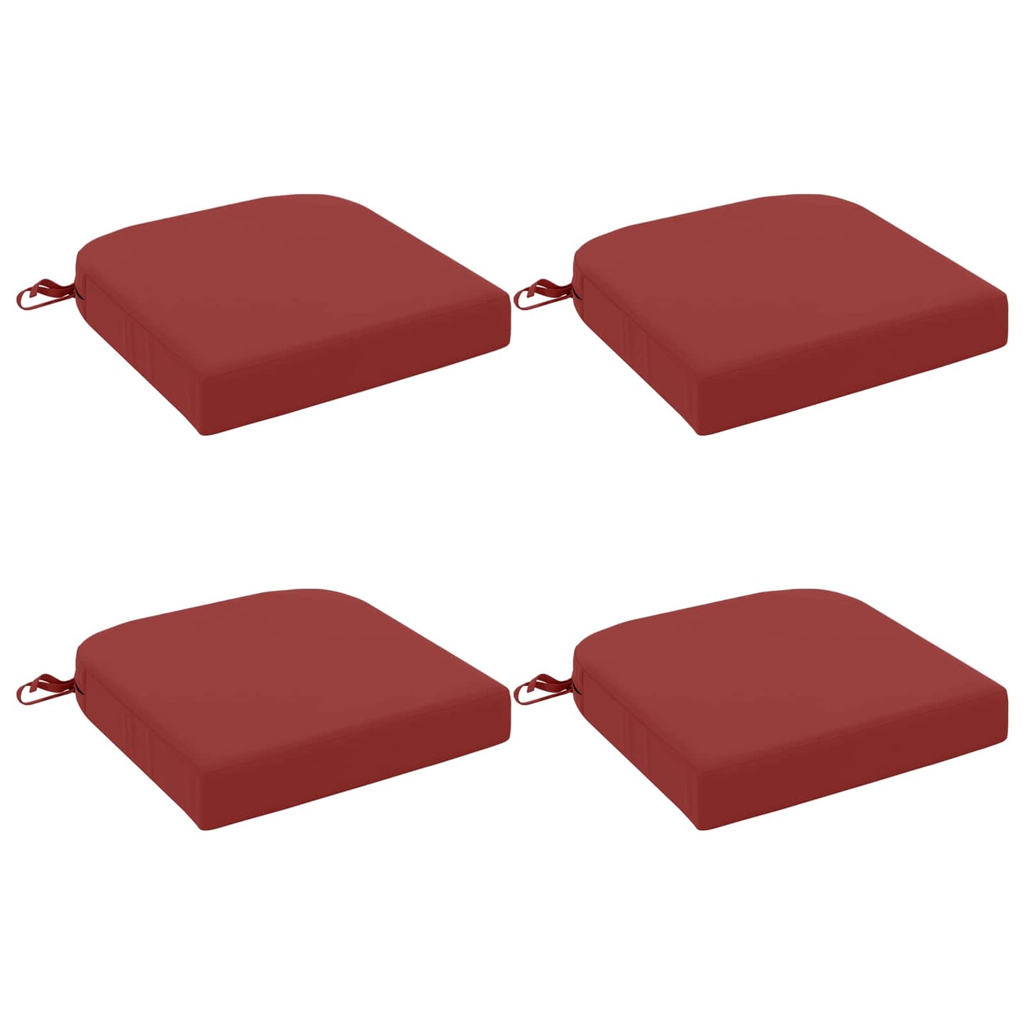 4-Piece Seat Cushions SOEST 4 pcs 100% Polyester Wine Red