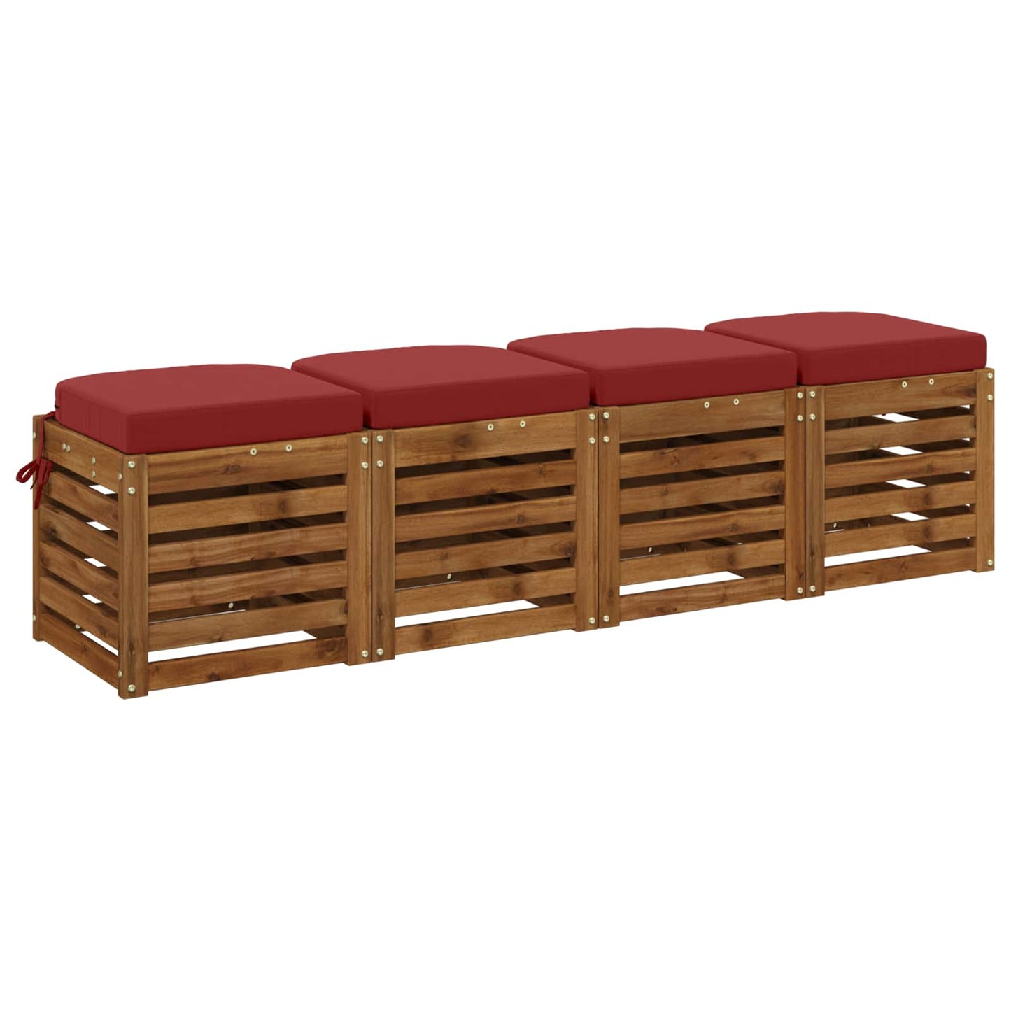 4-Piece Seat Cushions SOEST 4 pcs 100% Polyester Wine Red