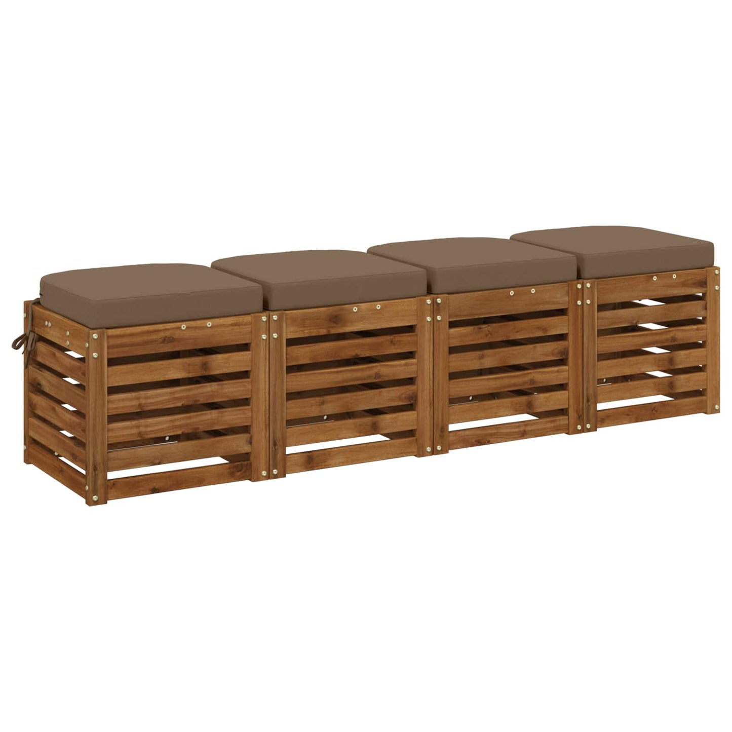 4-Piece Seat Cushions SOEST 4 pcs 100% Polyester Taupe