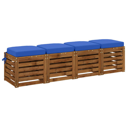 4-Piece Seat Cushions SOEST 4 pcs 100% Polyester Royal Blue