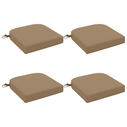 4-Piece Seat Cushions SOEST 4 pcs 100% Polyester Taupe