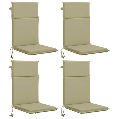 High Back Chair Cushion GEMERT 4 pcs 100% Polyester Light Green
