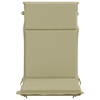 High Back Chair Cushion GEMERT 4 pcs 100% Polyester Light Green
