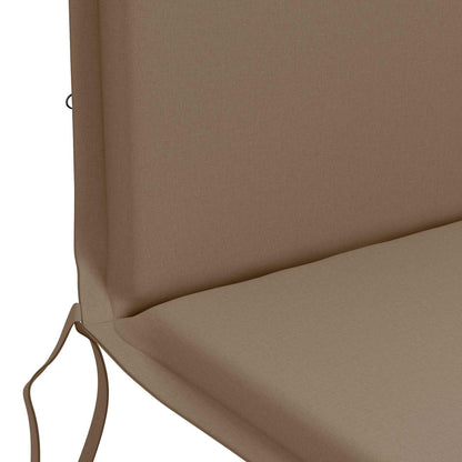 High Back Chair Cushion GEMERT 4 pcs 100% Polyester Taupe
