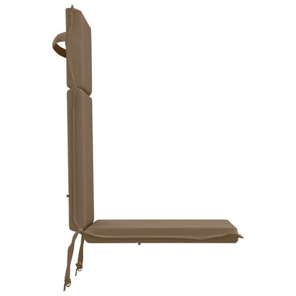High Back Chair Cushion GEMERT 4 pcs 100% Polyester Taupe