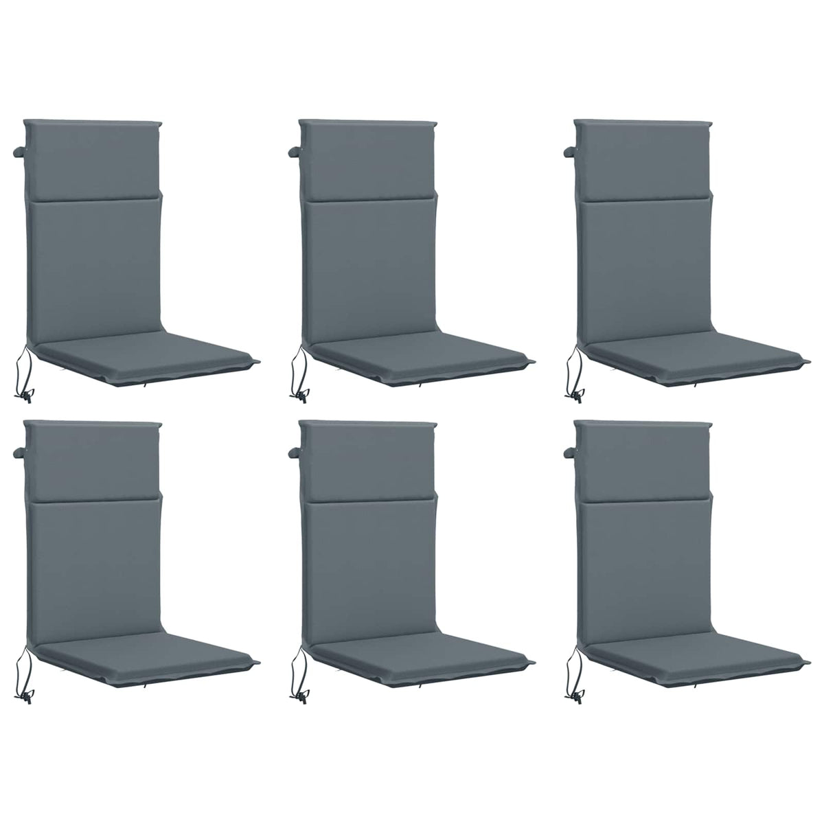 High Back Chair Cushion GEMERT 6 pcs 100% Polyester Blue