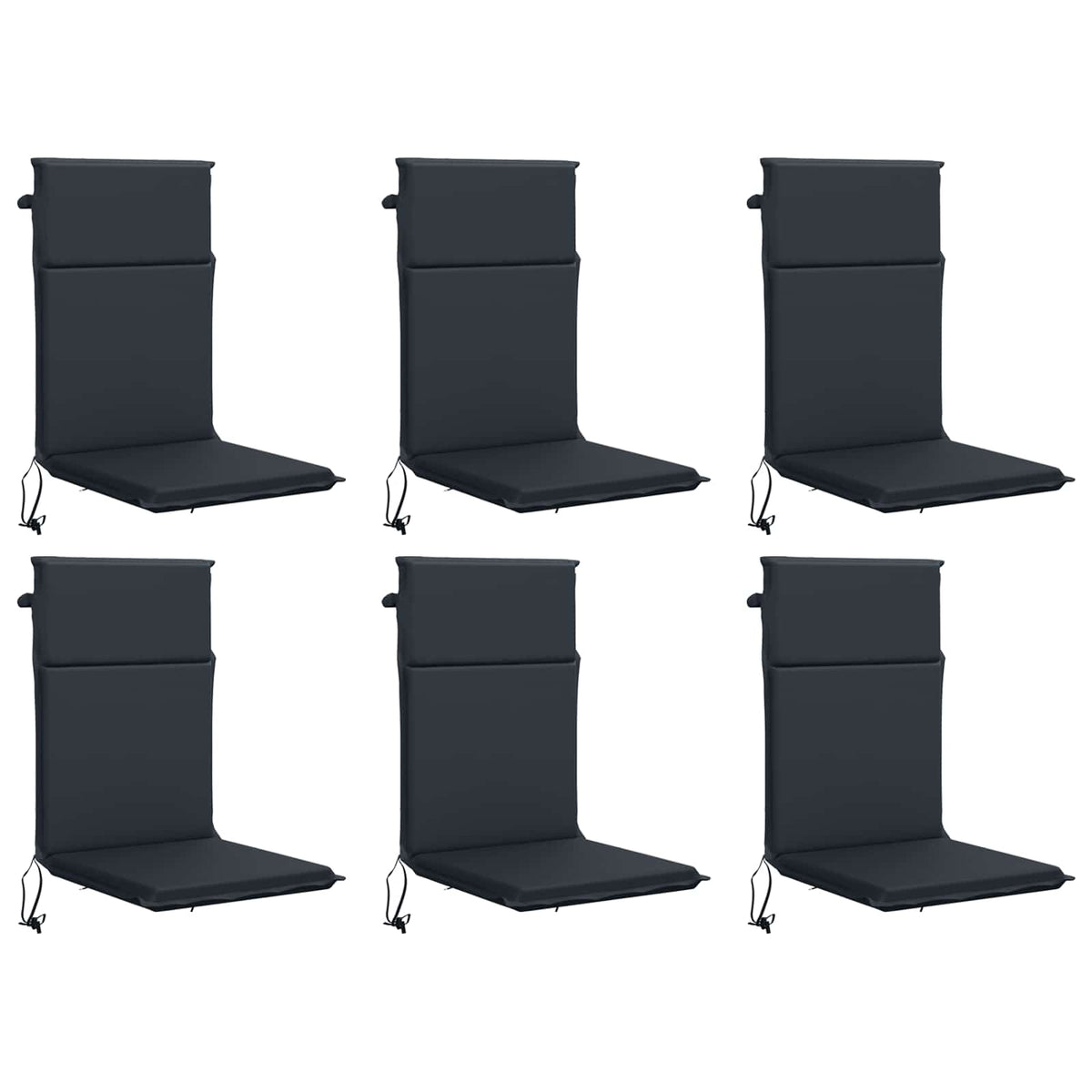 High Back Chair Cushion GEMERT 6 pcs 100% Polyester Dark Blue