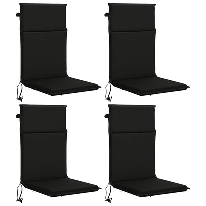 High Back Chair Cushion GEMERT 4 pcs 100% Polyester Black