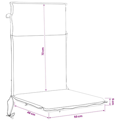 High Back Chair Cushion GEMERT 6 pcs 100% Polyester Red