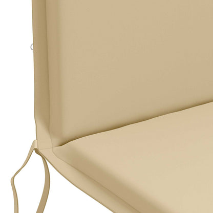 High Back Chair Cushion GEMERT 6 pcs 100% Polyester Beige