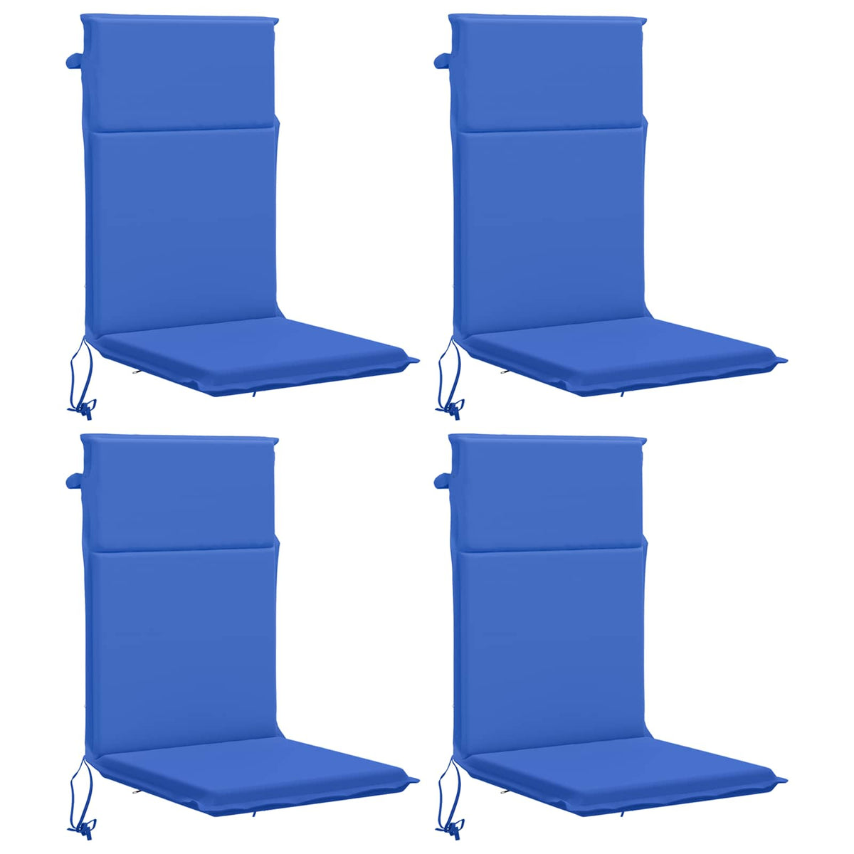 High Back Chair Cushion GEMERT 4 pcs 100% Polyester Royal Blue