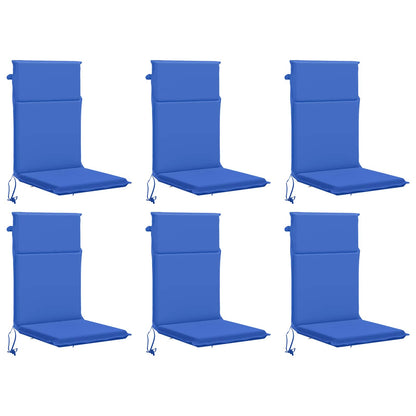 High Back Chair Cushion GEMERT 6 pcs 100% Polyester Royal Blue