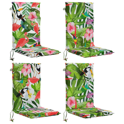 High Back Chair Cushion GEMERT 4 pcs 100% Polyester Multicolour