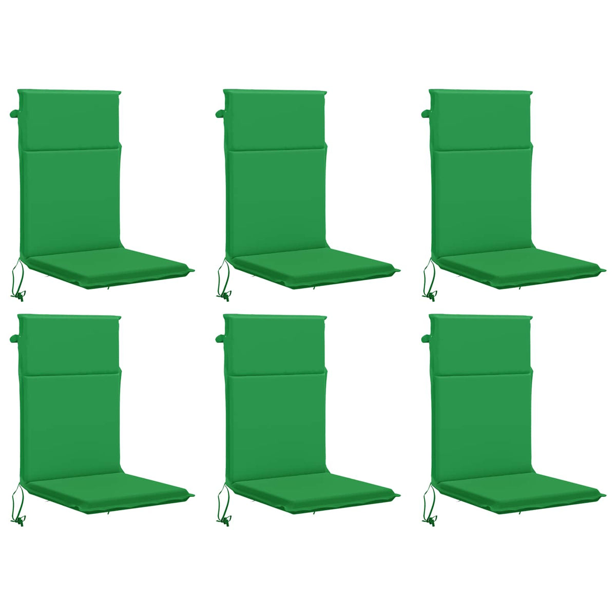 High Back Chair Cushion GEMERT 6 pcs 100% Polyester Green