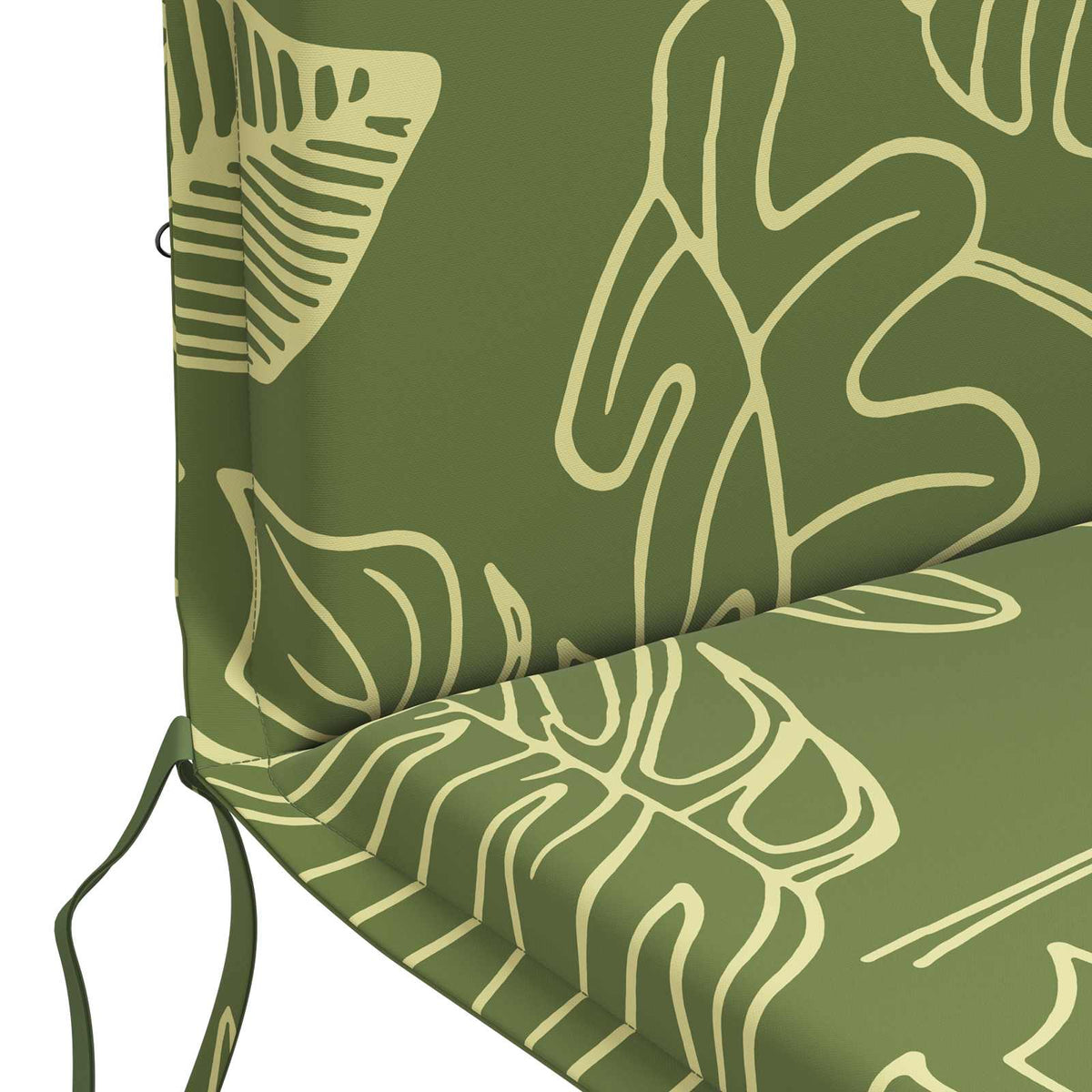 High Back Chair Cushion GEMERT 4 pcs 100% Polyester Leaf Design