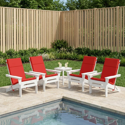 High Back Chair Cushion GEMERT 6 pcs 100% Polyester Red