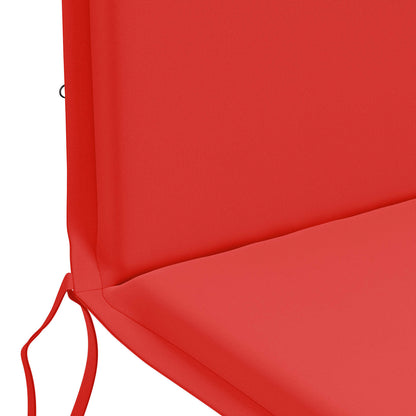 High Back Chair Cushion GEMERT 4 pcs 100% Polyester Red